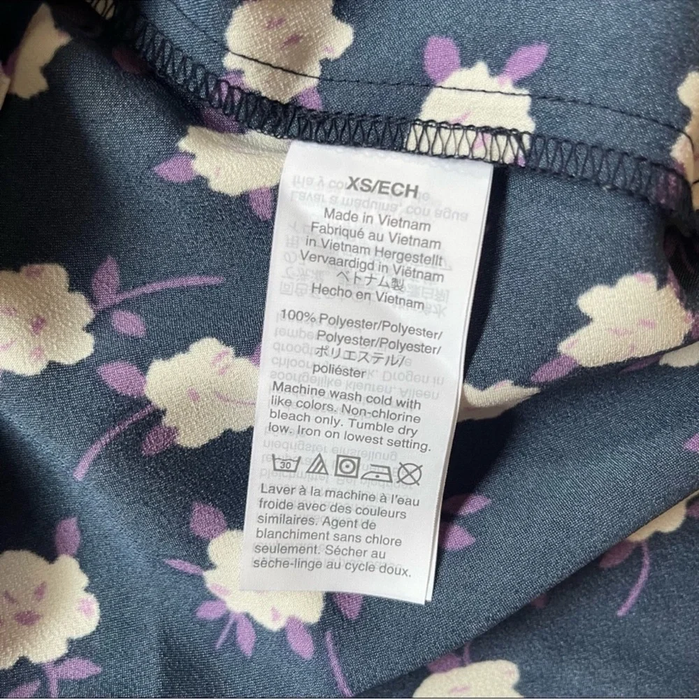 J. Crew Ruffleneck Sleeveless Peony Printed Top